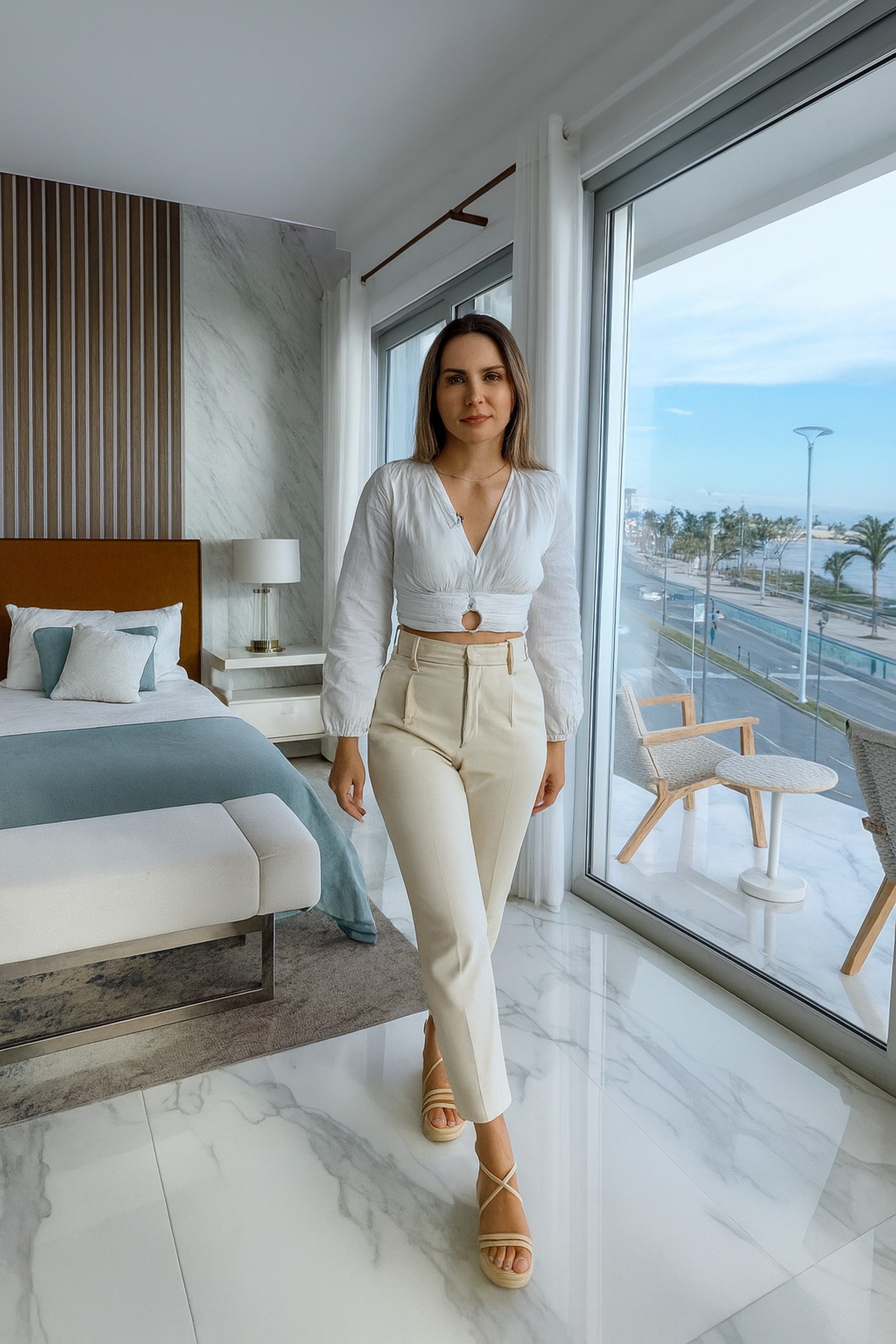 Habitación con vista panoramica al malecón de Mazatlán y vista al mar